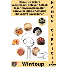 Wintoup #çırpıcı Mutfak Ekmek Pizza Hamur Karıştırıcı Profesyonel Paslanmaz Çelik Danimarka Hamur Çırpıcı