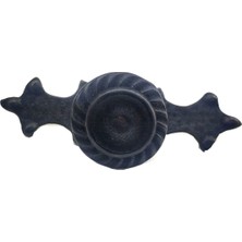 Mudanis Antika Tarz Dekoratif Pirinç Çizgili Düğme - 35X100 Mm, Büyük, Oksit