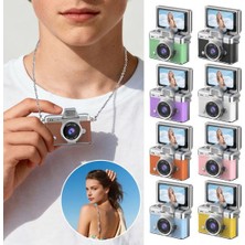 Munico Baş Parmak Boyutunda Çevirmeli Ekran Mini Kamera Küçük Retro Anahtarlık Dijital Kamera 1.47 LCD