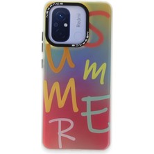 Newface Xiaomi Redmi 12C Premium Sticker Case (Stickerlı Kılıf) - Renkli Kawaii Y2K Tasarım - Desen - 3