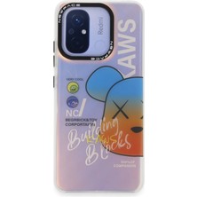 Newface Xiaomi Redmi 12C Premium Sticker Case (Stickerlı Kılıf) - Renkli Kawaii Y2K Tasarım - Desen - 6