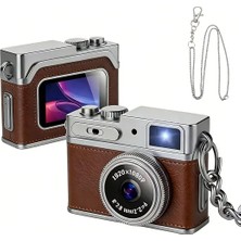 Munico Mini Dijital Kamera 1080P Full Hd Retro Fotoğraf Makinesi Parmak Kamerası, Seyahat Çalışma Vlog Için