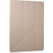 Kuzgun Ticaret Samsung Galaxy Tab A9 Kılıf Kalemlikli Mars Tablet Kılıfı - Rose Gold
