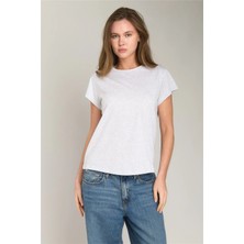 Lovely Things Ina Basic Tişört Üst Giyim Pijama Üstü - Gri Melange