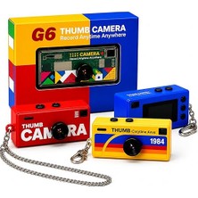 Munico Retro Şık Tasarımlı Nano Cam G6 Mini Kamera, Çocuk Kamerası Anahtarlık Dijital Kamera Parmaklık