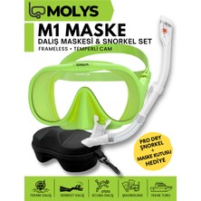 Molys M1 Profesyonel Dalış Maskesi   Maske Kutusu   Pro Full Dry Tam Kuru Şnorkel   Free Dom Antı Fog Buğu Önleyici Film
