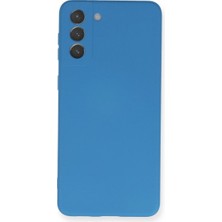 Kuzgun Ticaret Samsung Galaxy S21 Plus Kılıf Nano Içi Kadife Silikon - Mavi