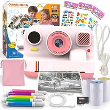 Munico Anında Çocuk Fotoğraf Makinesi | 48MP Termal Baskı, 2.4" Ekran, 1080P Video ve 3 Rulo Kağıt