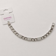 Zennemor Xuping Vıp Kaliteli Antialerjik Papyon Motifli Zirkon Taş Detaylı Silver Bileklik