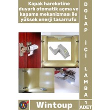 Wintoup #lamba Menteşe Üstü Sensörlü Gardırop Mutfak LED Aydınlatma Dolap Içi Otomatik Aydınlatma Lambası