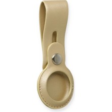 Mudanis Airtag Askılı Deri Kılıf - Gold