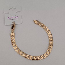 Zennemor Xuping Vıp Kaliteli Antialerjik Zarif Sade Tasarımlı Geniş Gurmet Zincirli Rose Gold Bileklik