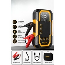 Plentiful 4'ü 1 Arada 90W Şarjlı Akü Ateşleyici Lastik Şişirici Powerbank LED Işık 150PSI Yüksek Basınçlı