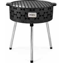 Taşınabilir Kömür Barbekü Mangal - Küçük - 33CM*13CM*52CM