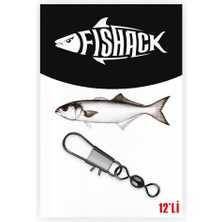 Fishack Paslanmaz Klipsli Fırdöndü Füme No: 9 12'li