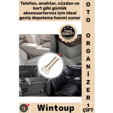 Wintoup #otodüzenleyici Araba Organizer Telefon Cüzdan Saklama Haznesi Araç Koltuk Arası Düzenleyici Krem