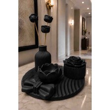 Gizem Design Products Fiyonk Set Salon Dekorasyon Takımı Siyah