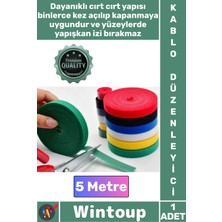 Wintoup #kablodüzenleyici Organizatör Pratik Kablo Bağ Bant Rulo Yönetim Cırt Cırt Kablo Düzenleyici 5 Metre