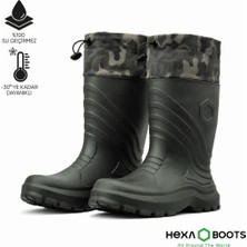 Ultra Hafif EVA Uzun Avcı Çizmesi - Haki - Konçlu - Hexa Boots - 41