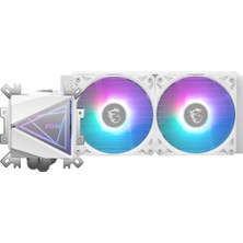 MSI Msı 240MM Mag Corelıquıd I240 Whıte Argb AM5-1851P Sıvı Soğutmalı Işlemci Fanı Beyaz