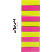Sibga Tasarım Şeffaf Renkli Postit Post-It Post It. Kitap Ayracı Ayraç Postit Sticker Not Kağıdı 200 Yaprak