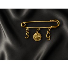 BG Accessories Harfli Çeyreklik Damat Takı Iğnesi