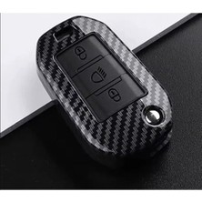 stilix garage peugeot citroen karbon anahtar kılıfı  model orta tuş ışık 2.resime bakınız