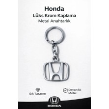 Stilix Garage Yüksek Kaliteli Honda Logolu Lüks Krom Kaplama Şık Hediyelik Araç Anahtarlığı 1 Adet