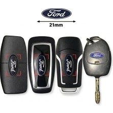 Stilix Garage Ford Fiesta Fusion Connect Transit Kumanda Anahtar Logo Damla Etiket Elips 2 Adet