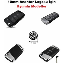 Stilix Garage 10 mm Vw Golf Jetta Polo Için 2 Adet Araç Anahtar Logo Amblemi