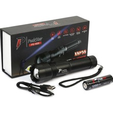 Eco Port PS-1600 Süper Parlak LED Zoomlu 5 Mod Su Geçirmez Profesyonel Kamp Bekçi Avcı Feneri