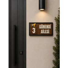 Arlia Design Kişiye Özel Ahşap Kapı Isimliği / 13 x 25 cm 6 mm Kaliteli Mdf