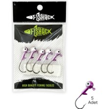Kurşunlu Jighead Zoka - 7g - Fishack - Mor Beyaz (XHA02) - 5 Adet