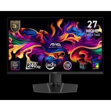 MSI Msı 27" Mag 273QP Qd-Oled X24 0.03MS 240HZ Hdmı-Dp Gmaing Monitör 2560X1440