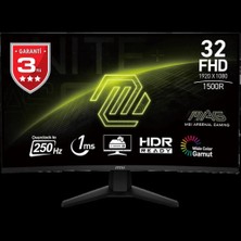 Biosis Msı 31.5" Va Mag 32C6X 1ms 250HZ Hdmı-Dp Kavisli Gaming Monitör 1920X1080