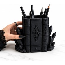Yapı3D Kitap Tasarımlı Makyaj Fırçalık Kalemlik Masaüstü Organizer Kozmetik Düzenleyici Dekoratif