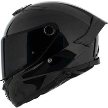 Empressco Şeffaf Vizörlü Thunder 4 Gloss Black Kask, Güvenli ve Konforlu Sürüş