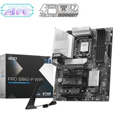 MSI Msı Pro B860-P Wıfı7 Ddr5 Hdmı-Dp Typec Pcıe 5.0 1851P Atx