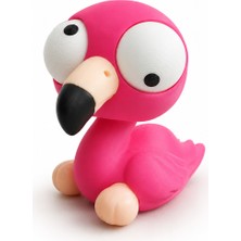 Yapı3D Sevimli Flamingo Dekoratif Figür Hareketli Göz Tasarımlı Masa Üstü Süs Sert Plastik Eğlenceli