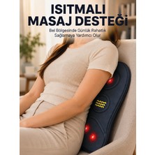 Tech Butiq Titreşimli Isıtmalı Sırt ve Bel Masaj Minderi Ergonomik Tasarım