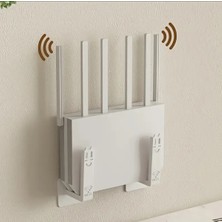 Empressco Iki Adet Beyaz Duvar Tipi Wi-Fi Modem Tutucu ve Askı Aparatı