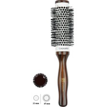 Empressco Seramik Termal Fön Fırçası, Ahşap Saplı, 35MM Medium, Şık ve Kullanışlı