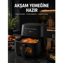 Esranın Dünyası Dokunmatik Ekranlı Air Fryer Sağlıklı Yağsız Pişirme Cihazı -