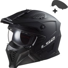 Ls2 Drıfter Çene Çıkarılabilir Modüler Motosiklet Kaskı Mat Siyah