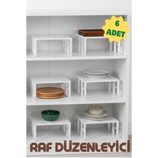 Empressco 6 Adet Metal Dolap Için Raf Düzenleyici, Pratik ve Şık Organizasyon Seti