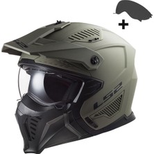Ls2 Drıfter Çene Çıkarılabilir Modüler Motosiklet Kaskı Mat Kum