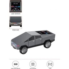 D68 Cyber Model Araba Tasarımlı Bluetooth Hoparlör 15W Güçlü Ses Rgb LED /tws/usb Gri