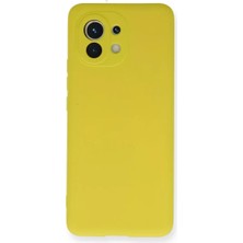 Fantastik Store Newface Xiaomi Mi 11 Kılıf Nano Içi Kadife Silikon - Sarı