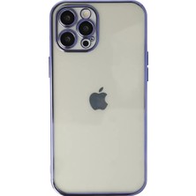 Fantastik Store Newface Apple iPhone 12 Pro Kılıf Razer Lensli Silikon - Mor