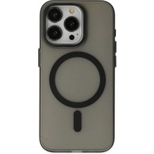 Fantastik Store Newface Apple iPhone 15 Pro Max Kılıf Lodos Magneticsafe Mat Kapak - Siyah